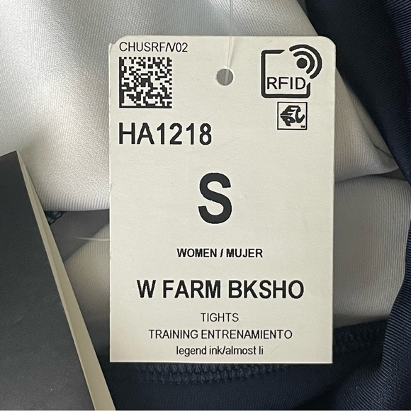 ADIDAS X FARM RIO PRINT BIKE SHORTS LEGEND INK ALMOST LIME HIGH RISE - Picture 6 of 13